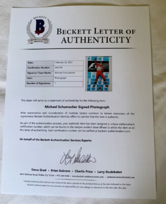 Michael Schumacher signed 11x14 photo F1 Formula one Ferrari 2004