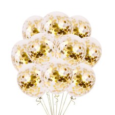 12 Gold Confetti Balloons, 50th Anniversary 1...