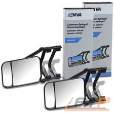 2x ENVA CARAVAN-SPIEGEL MIT KONVEXSPIEGEL UNIVERSAL WOHNWAGENSPIEGEL SPIEGEL