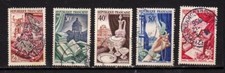 FRANCE 1954 –N° 970 à 974 – Productions de luxe, 5 timbres oblitérés
