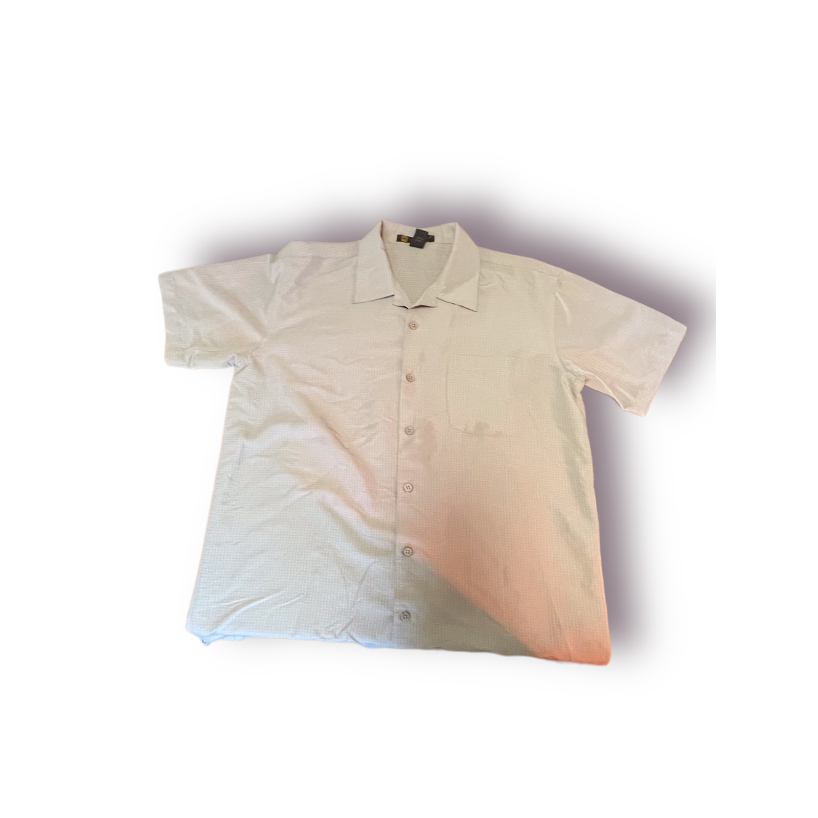 Harrison men’s button down shirt cream (medium) Gem