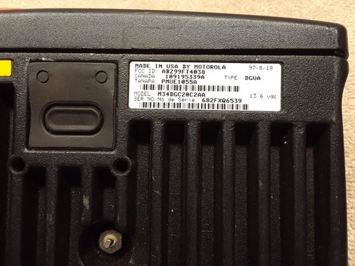 MOTOROLA SM120 UHF 16 CH M34DGC20C2AA 30 WATT NEW MIC FREE PROGRAM POWER CORD - Picture 4 of 4