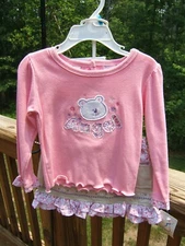 b.t. kids Pink Khaki Skirt and Top  Size 18 M