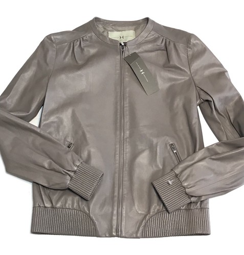 HALSTON HERITAGE Womens Leather Jacket 