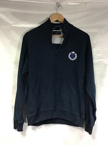 Mens Henri Lloyd 1/4 Zip Navy Jumper 