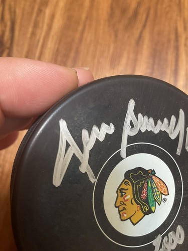 Denis Savard Chicago Blackhawks Autographed Signed Puck Beckett HOF 2000 - 第 2/6 張圖片