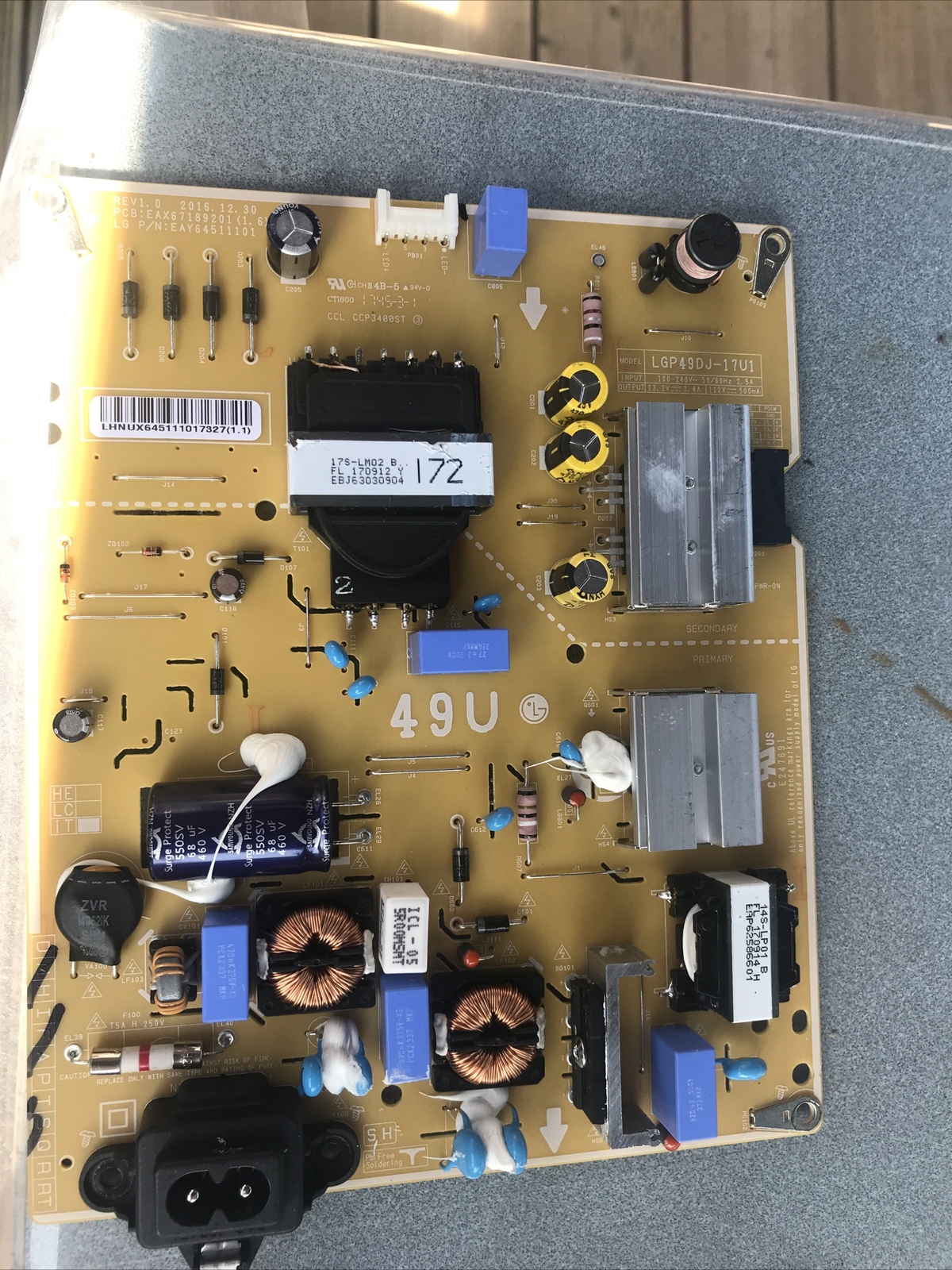 Module alimentation EAC67189201 neuf haute stabilité pour TV 49U