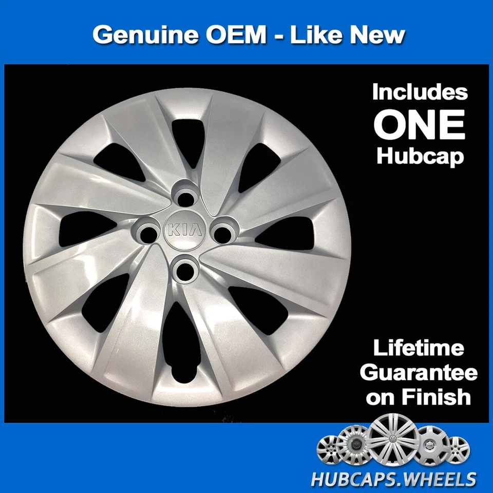 Kia Rio 2018-2020 Hubcap - Genuine Factory Original OEM 66019 Wheel Cover 15-in - Image 2 of 4