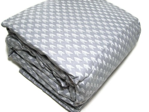 Cuddl Duds Heavyweight Cotton Gray Arrow Head Flannel Queen Sheet Set New - Picture 3 of 4