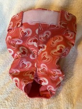 Female Dog Puppy Pet Diaper Washable Panties Sanitary Underwear CORAL HEARTS M/L