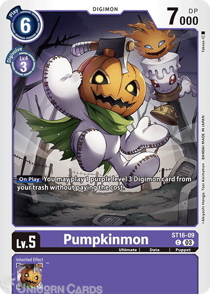 ST16-09 Pumpkinmon :: Common Digimon Card :: ST16: Starter Deck Wolf of Friendsh