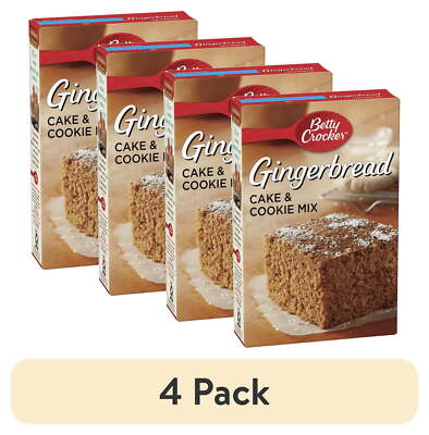 4 Pack Gingerbread Cake and Cookie Mix 14.5 Oz Bag