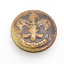 .59" PAT. 1911 Antique Boy Scout Uniform Button BSA First Class Rank Brass