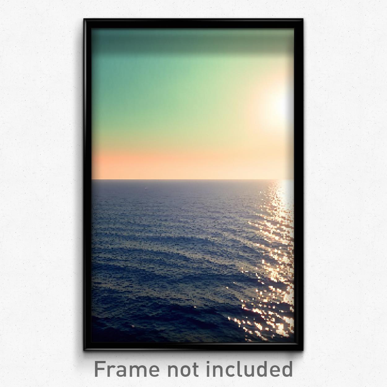 Pixel Art Poster - Noted Sea (8 Bit Psychedelic Trippy Weird Video Game Print)