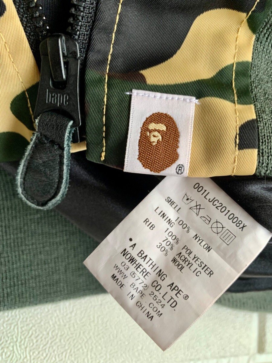 Bape A Bathing Ape MA-1 Camo Bomber Flying Jacket | eBay