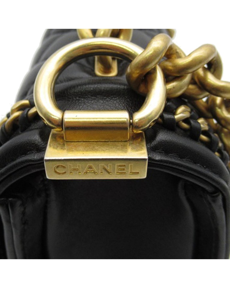 Pre Loved Chanel Quilted Leather Top Handle Bag Messenger Bags