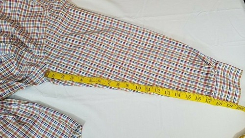 Pendleton Men’s Button Front LongSleeve white multi color Plaid Shirt Size Large - Picture 6 of 11