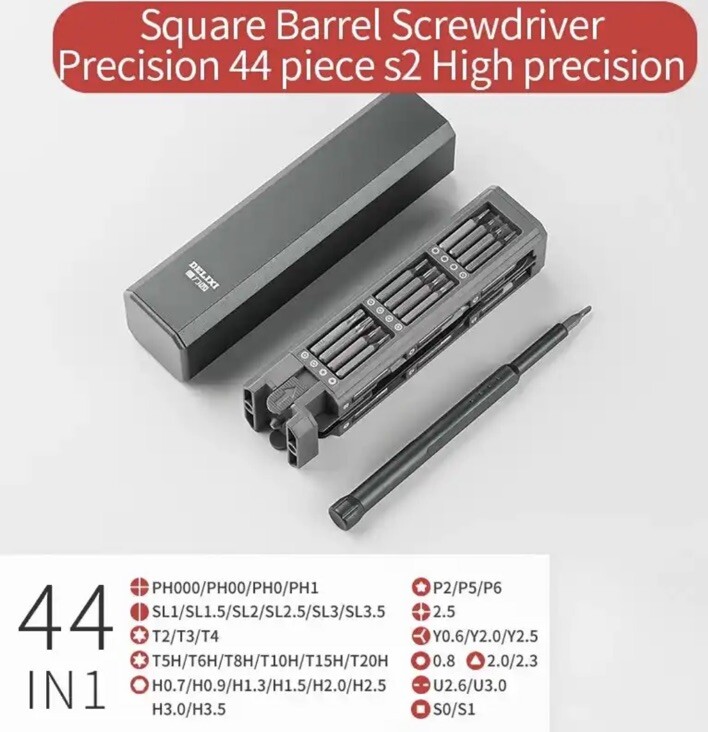 PRECISION SCREWDRIVER KIT 44 PUNTE IN 1 CACCIAVITE MAGNETICO DI PRECISIONE