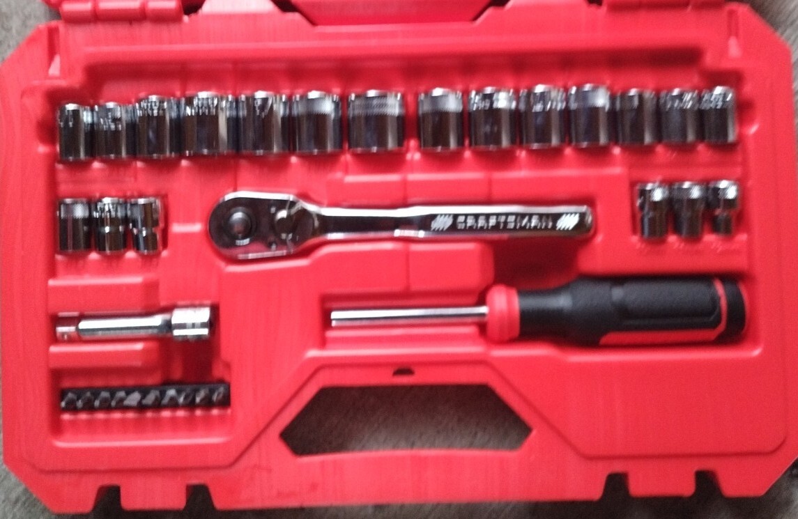 Craftsman 33 Piece 3/8” Drive Mechanics Socket Tool Set CMMT12013 BRAND