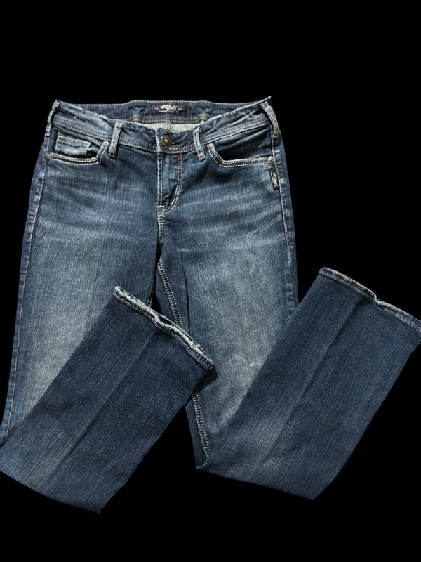 Silver Jeans Womens Suki Slim Bootcut Flap Size 29X31 Medium Blue Denim