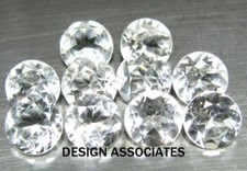 WHITE TOPAZ 1.4 MM ROUND CUT 4 PIECE MATCHED SET ALL NATURAL AAA 1.4X4