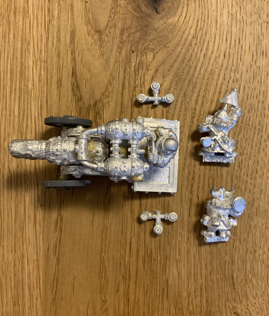 CITADEL WARHAMMER OOP 1980s DWARF FIRE THROWER FLAME CANNON