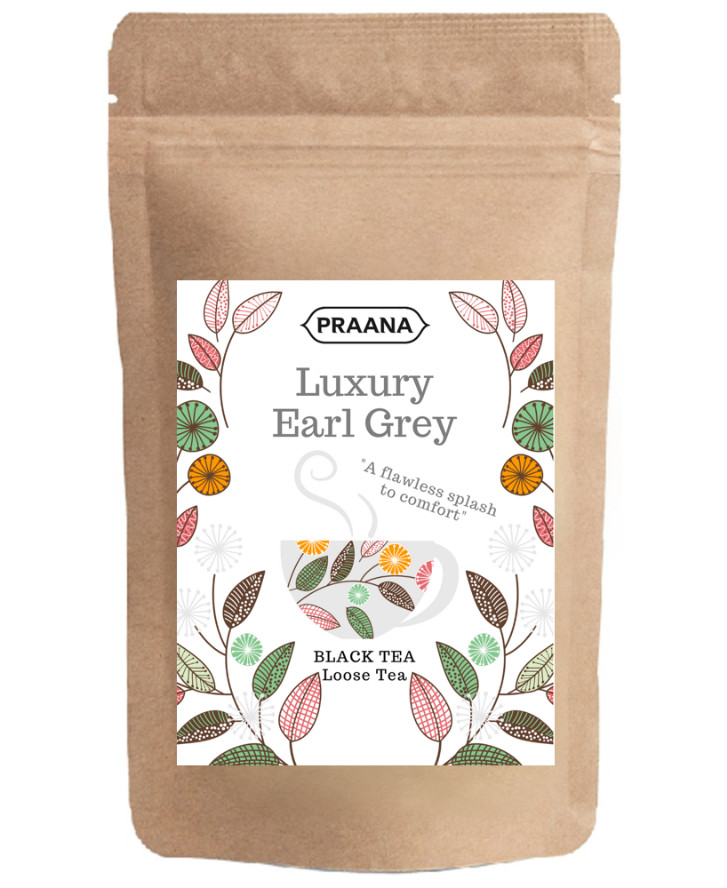 PRAANA TEA - Luxury Earl Grey Loose Black Tea - Catering Pack 500 g