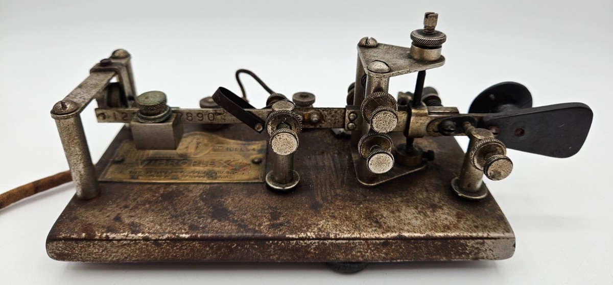 Vibroplex Deluxe クロームメッキのシングルレバーのパドル バイブロ