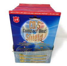 28 Compact Disc Shield 4 per pack Self Adhesive Covers Wholesale Job Lot