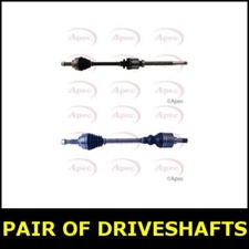 Pair Driveshaft Front Left Right FOR CITROEN C5 1.6 08->ON Diesel Apec