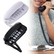Compact Phone Wall-Mounted Caller Telephone Fixed Landline for Home Hotel Office