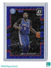 Amir Johnson 2017-18 Panini Donruss Optic Blue Velocity Prizm #115 76ERS 