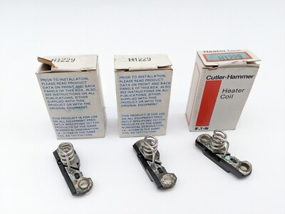 #ad #ad 3 Piece Set Cutler Hammer	H1229 Heater Coil 3 Pole Starter Accessory Service NOS $15.00
