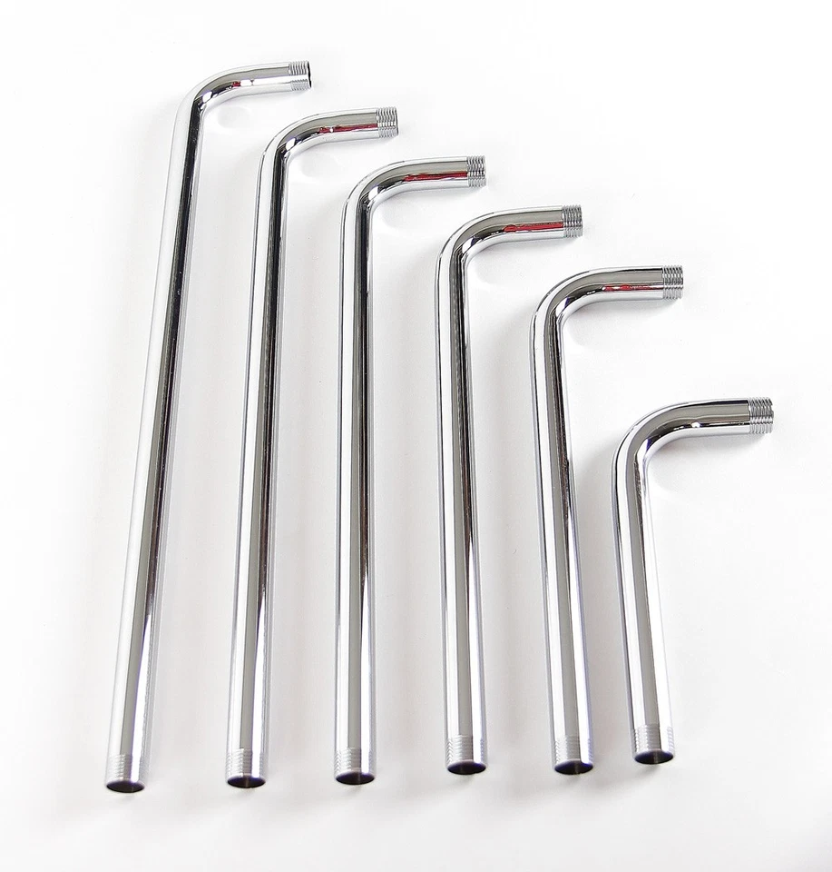 Support Mural Bras D'Aspiration Métal Chrome pour Pomme de Douche Plafond - Photo 4/4