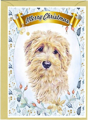 Golden Doodle Hund A6 (4''x 6'') Weihnachtskarte (innen leer) - von Starprint