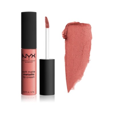 NYX Soft Matte Metallic Lip Cream 6,7 ml - 19 Cannes, Cruelty-Free Lippenstift