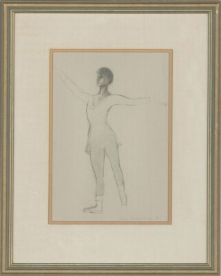 John Scarland  - 1981 Graphite Drawing, Study of a Ballerina