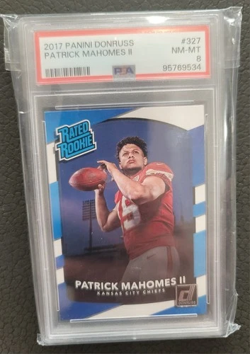 2017 Panini Donruss Rookie Patrick Mahomes II PSA 8