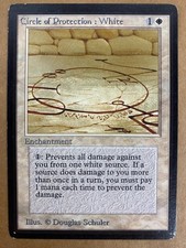 MTG 1x Circle of Protection: White BETA OLD SCHOOL Magic the Gathering x1 LP