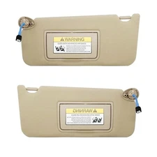 Pair Tan Sun Visor w/ Light & Mirror For Honda Accord 2008-2017 83280-TA5-A51ZA