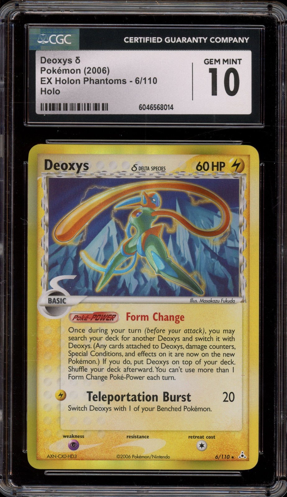 Pokemon Deoxys EX Holon Phantoms Holo Rare #6 CGC 10 Gem Mint