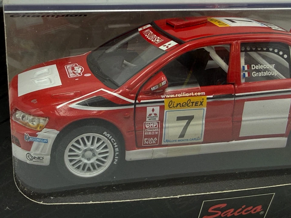 2002# SAICO MITSUBISHI 1:32 LANCER EVO VII DELECOUR NEW IN BOX # GV - Immagine 2 di 4