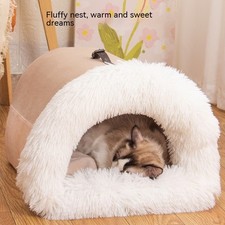 Cozy Portable Pet Nest Warm Dog  Cat Bed Winter Moisture-Proof Soft Pet House