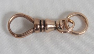 Antique 8-10K Rose Gold Pocket Watch Chain Dog Clip. 2.28g. Use or Scrap