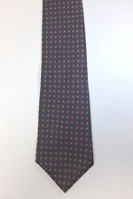 Marc Jeffries Silk Tie Diamond Shape Repeat Blue Red Green Made In USA