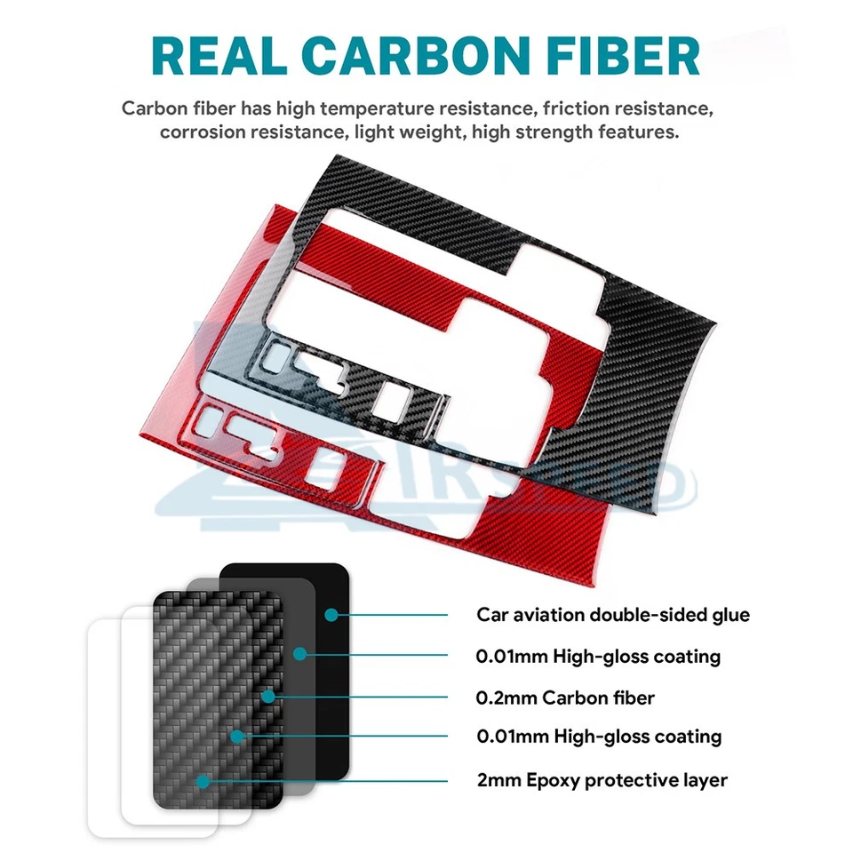 For Mazda 3 Axela 2019-2025 Carbon Fiber Black Center Gear Shift Panel Sticker - Изображение 4 из 4