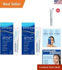 Gentle 0.1 Adapalene Gel for Acne - Effective 180-Day Treatment, Fragrance Free