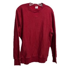 J. CREW SPORTSWEAR VINTAGE 90'S HEAVY BURGUNDY CREW NECK SWEATSHIRT MEN'S SIZE M