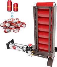 NEWPO Pneumatic Can Crusher with Hopper,Heavy Duty Air Powered Can Crusher for R