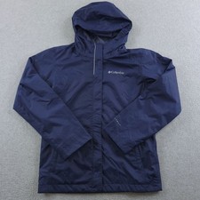 Columbia Jacket Girls Medium Blue Omni Tech Arcadia Waterproof Hooded Rain Coat